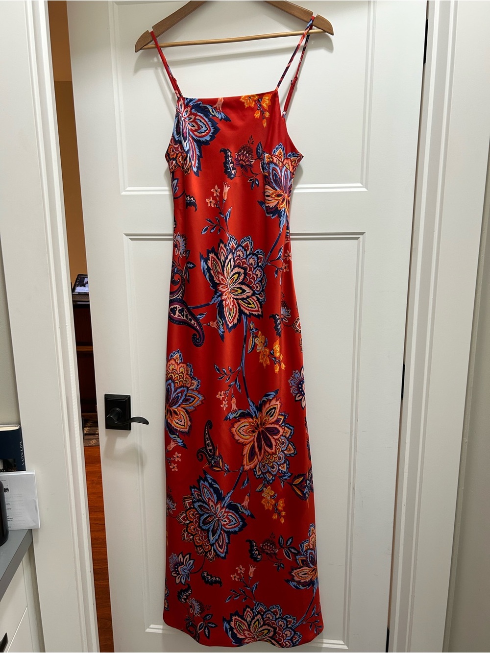 House of Harlow 1960 Red Floral Slip Maxi Dress